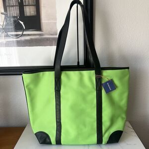 Mulholland Brothers Nylon Shoppers Tote Neon Green